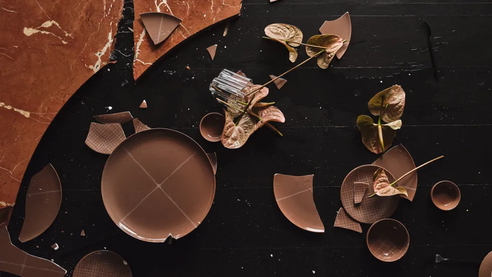 Set de vaisselle de 12 pièces en porcelaine sienna Zuma - Serax