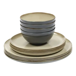 Set de vaisselle 12 pièces en grès misty grey Terres de rêves - Serax