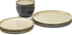 Set de vaisselle 12 pièces en grès misty grey Terres de rêves - Serax