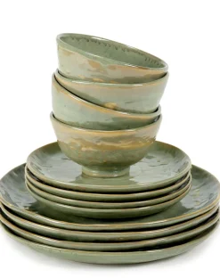Set de vaisselle 12 pièces en grès seagreen Pure - Serax