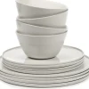 Set de vaisselle 12 pièces en porcelaine ivoire Cena - Serax