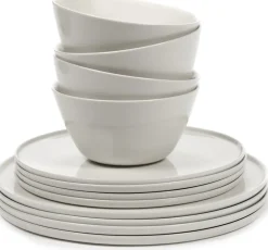 Set de vaisselle 12 pièces en porcelaine ivoire Cena - Serax