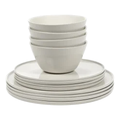 Set de vaisselle 12 pièces en porcelaine ivoire Cena - Serax