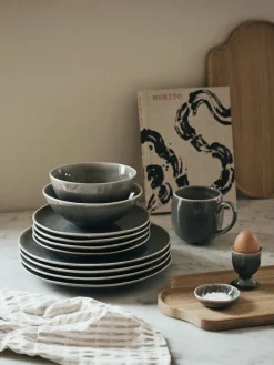 Set de vaisselle pour deux en grès gris Nordic Rain - Broste Copenhagen