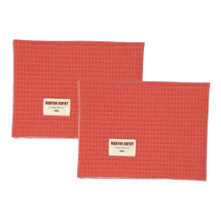 2 sets de table gaufrés corail - Maryne Guyot Créations
