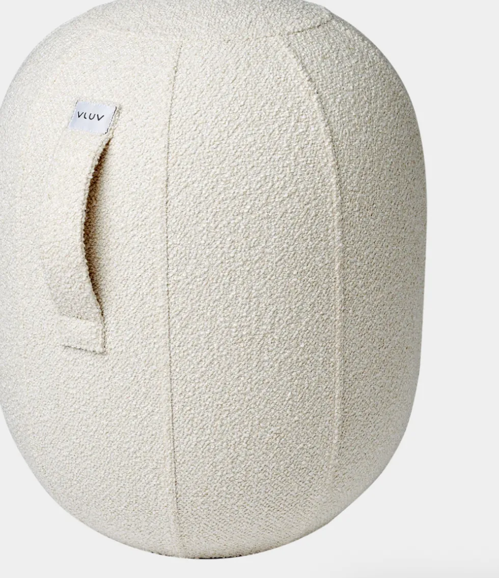 Siège ergonomique en tissu bouclé blanc Diva - Vluv