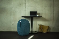 Siège ergonomique en tissu bouclette bleu petrole Kapsul Stov - Vluv