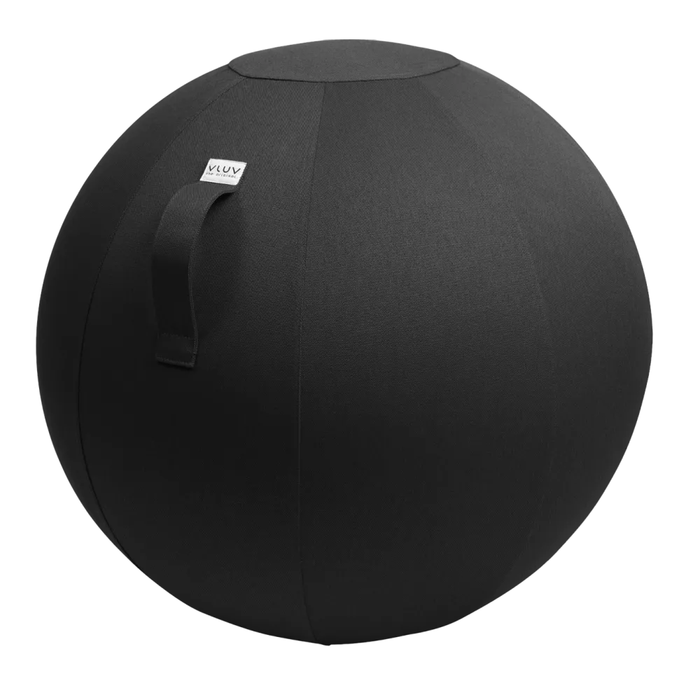Siège ergonomique en tissu canevas noir 70 cm LEIV - VLUV