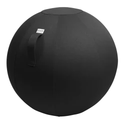 Siège ergonomique en tissu canevas noir 60 cm LEIV - VLUV