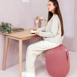 Siège érgonomique en tissu rose Kapsul Leiv - VLUV