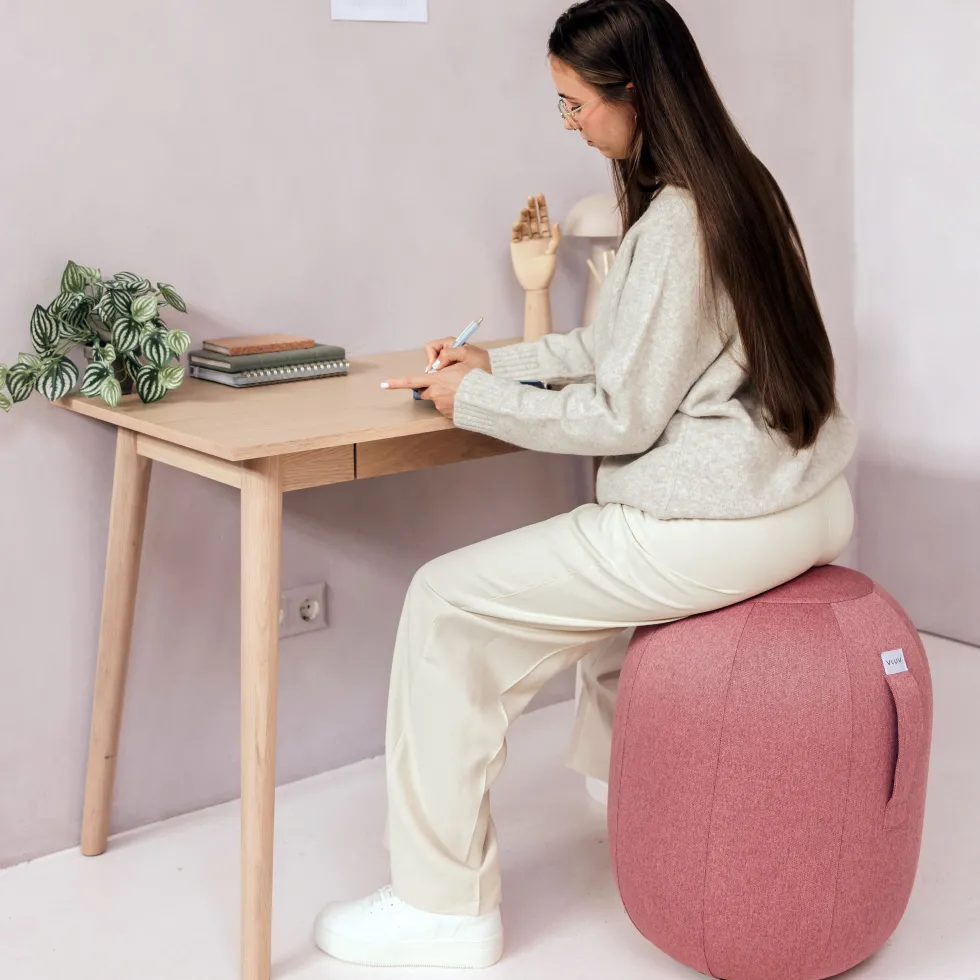 Siège érgonomique en tissu rose Kapsul Leiv - VLUV