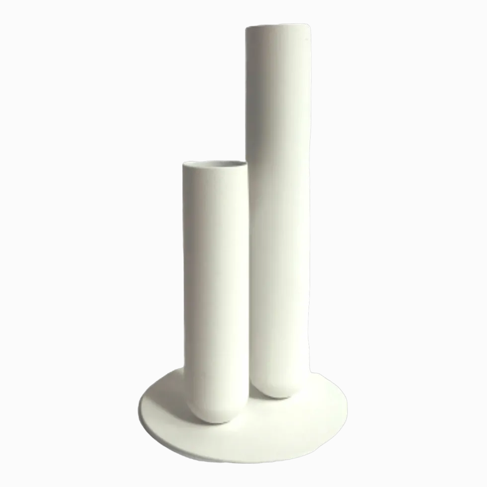 Soliflore en métal blanc poudré - Mlle Jo