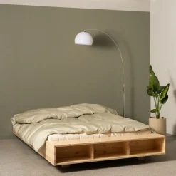 Sommier avec rangement en bois de pin naturel 140x200cm Merge - Karup Design