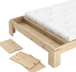 Sommier avec rangement en pin naturel 180x200cm Layers - Karup Design