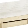 Sommier avec 2 tiroirs en pin naturel 180x200cm Kanso - Karup Design