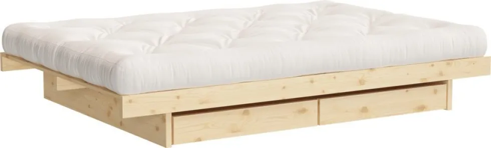 Sommier avec 4 tiroirs en pin naturel 180x200cm Kanso - Karup Design