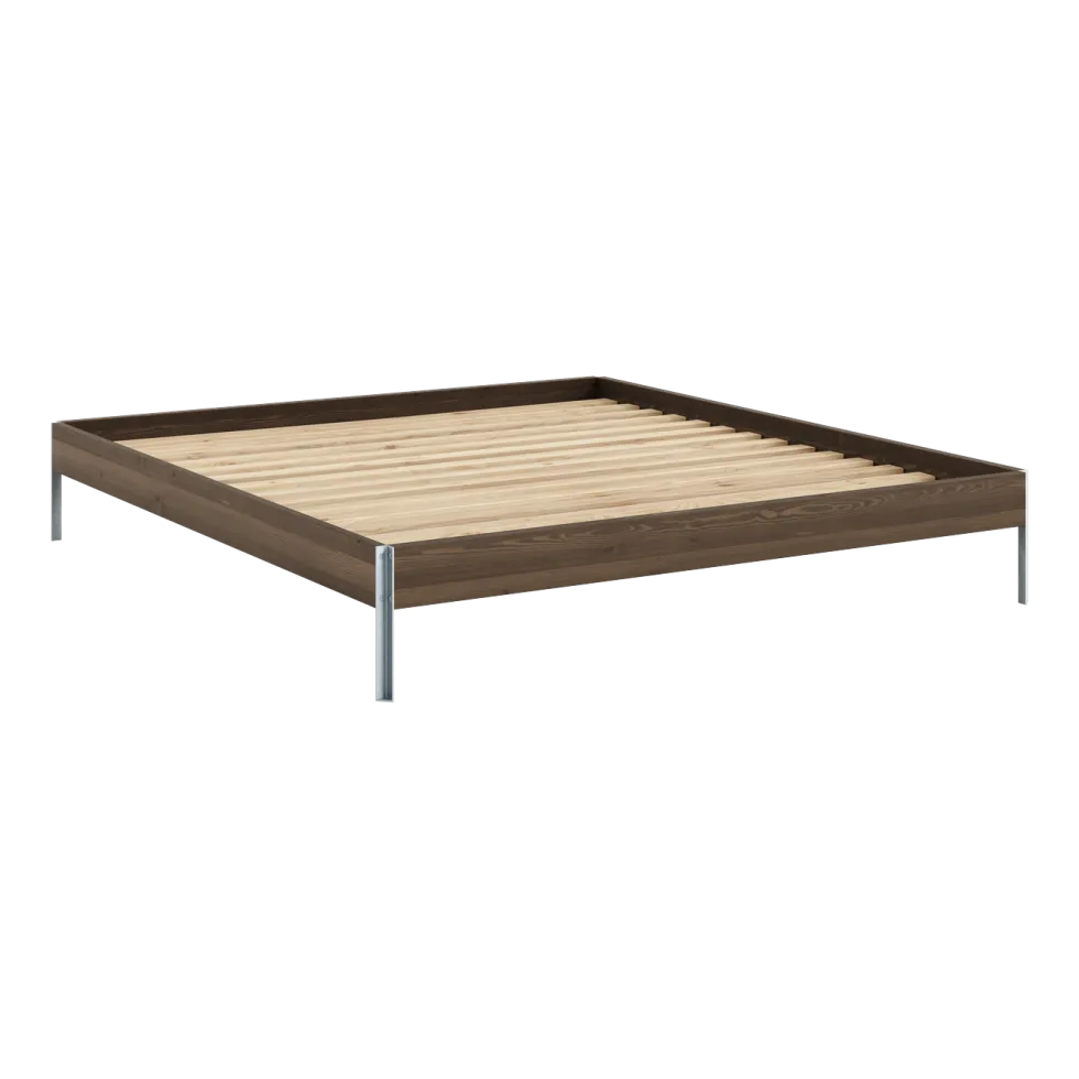 Sommier en acier et pin carob brown 180x200cm Core - Karup Design