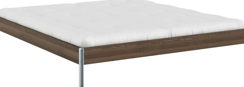 Sommier en acier et pin carob brown 180x200cm Core - Karup Design
