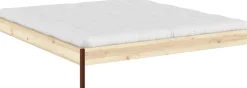 Sommier en acier terra red et pin raw 180x200cm Core - Karup Design