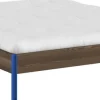 Sommier en acier vivid blue et pin carob brown 160x200cm Core - Karup Design