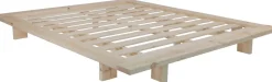 Sommier en bois brut et matelas Comfort noir 140x200 Japan - Karup Design