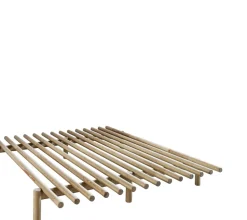 Sommier en bois clair et matelas Comfort naturel 180x200 Pace - Karup Design