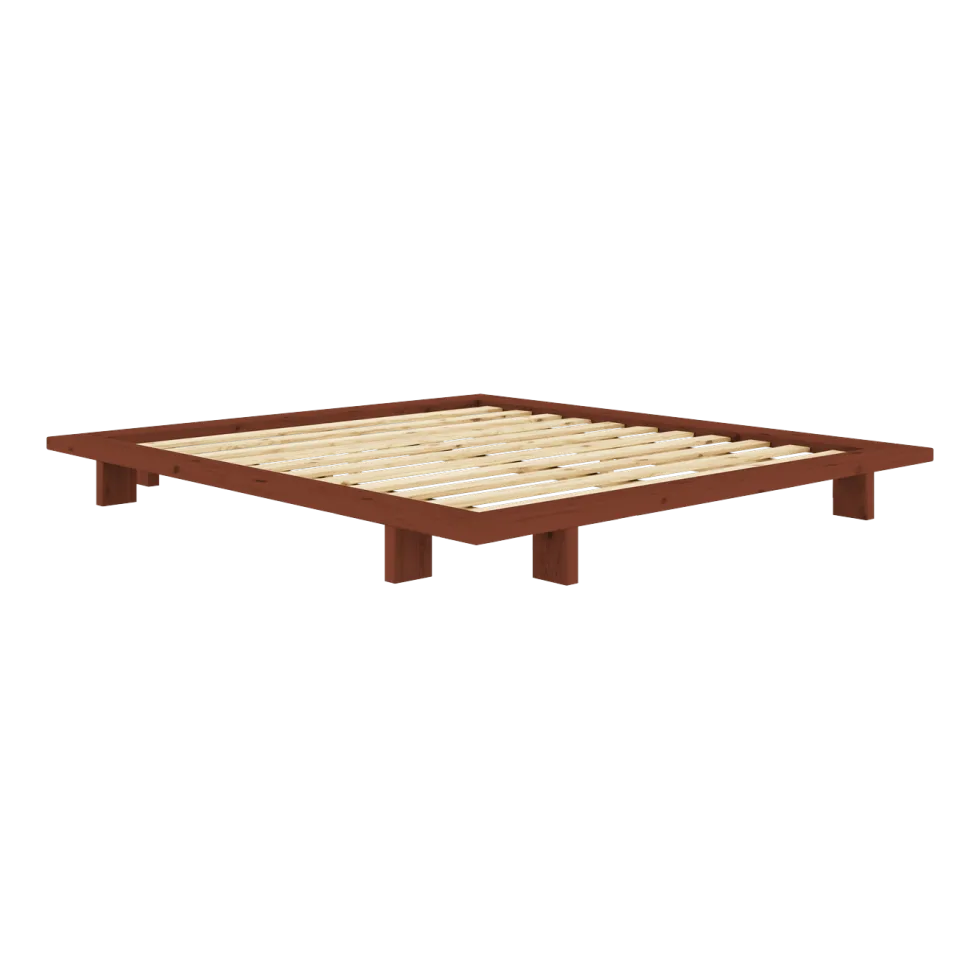 Sommier en bois de pin terra red 180 x 200 cm Japan - Karup Design