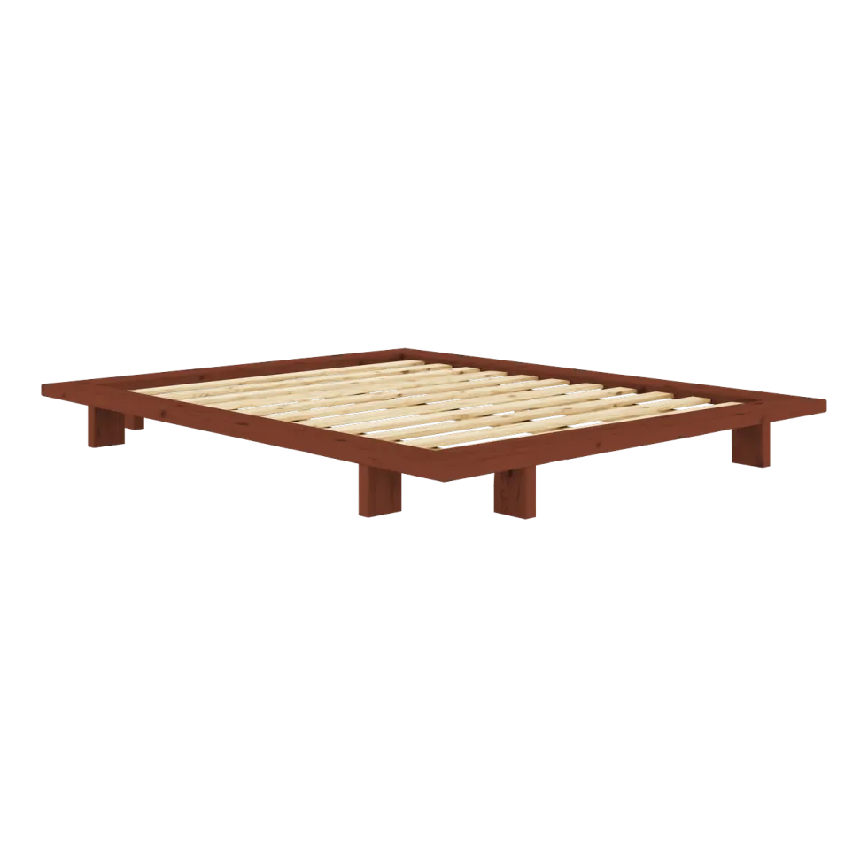 Sommier en bois de pin terra red 160 x 200 cm Japan - Karup Design