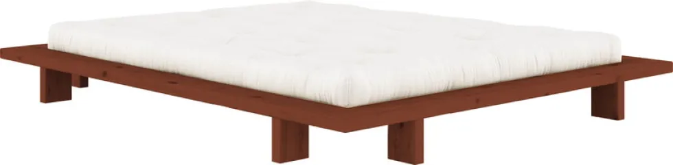 Sommier en bois de pin terra red 160 x 200 cm Japan - Karup Design