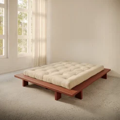 Sommier en bois de pin terra red 160 x 200 cm Japan - Karup Design