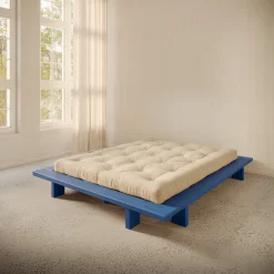 Sommier en bois de pin vivid blue 160 x 200 cm Japan - Karup Design