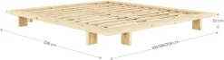 Sommier en bois de pin vivid blue 140 x 200 cm Japan - Karup Design