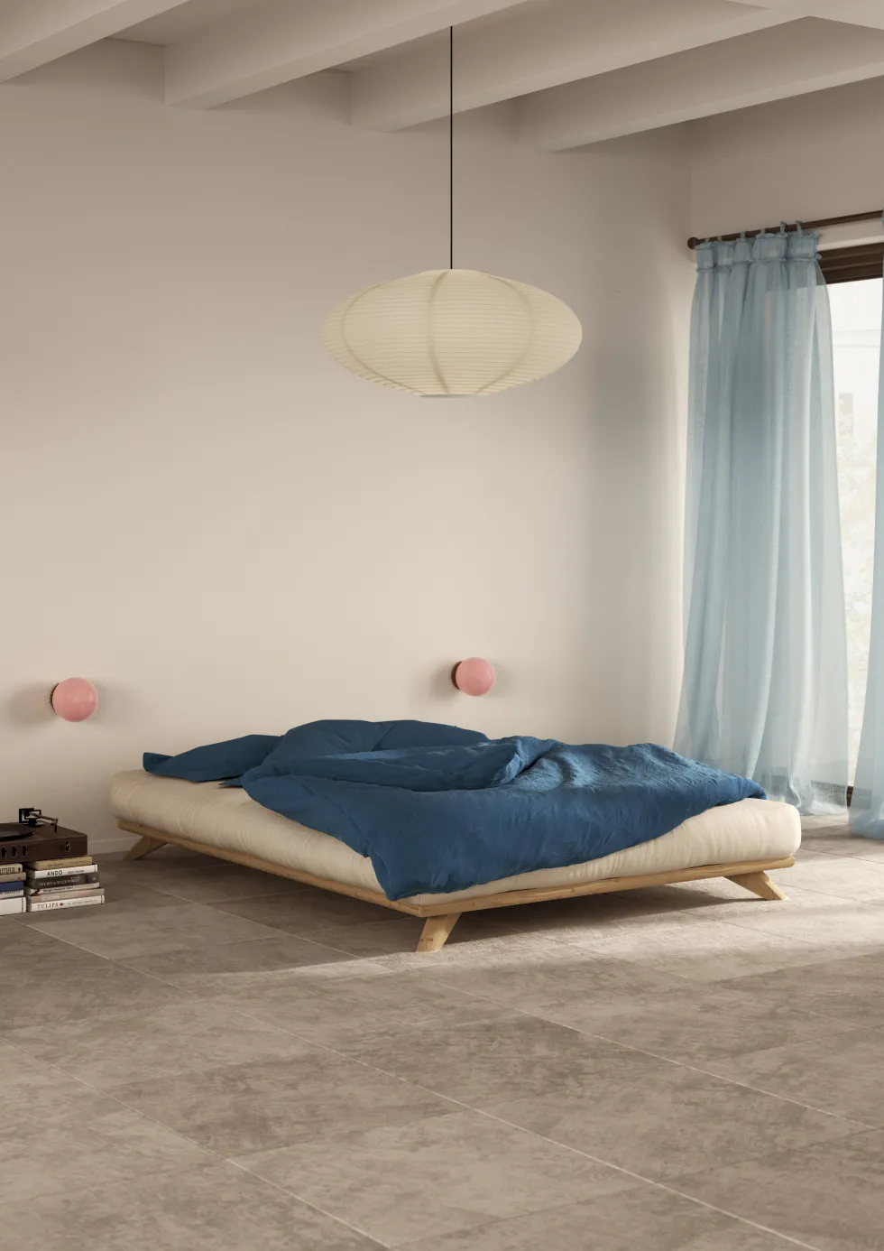 Sommier en pin clair laqué 140x200cm Senza - Karup Design