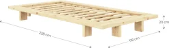 Sommier en pin raw 90x200cm Japan - Karup Design