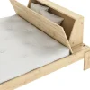 Sommier et tête de lit avec rangement en pin naturel 180x200cm Layers - Karup Design