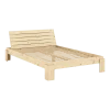 Sommier et tête de lit avec rangement en pin naturel 140x200cm Layers - Karup Design