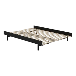 Sommier extensible en acier noir avec lattes 140cm - Moebe