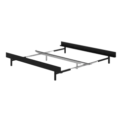 Sommier extensible en acier noir 90-180cm sans lattes - Moebe
