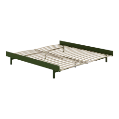 Sommier extensible en acier vert sapin avec lattes 180cm - Moebe