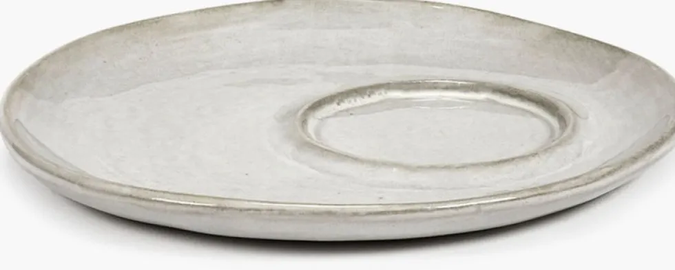 Soucoupe en grès blanc cassé 11,5 cm La Mère - Serax
