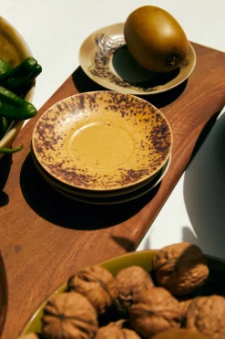 4 soucoupes en grès multicolore 11,5cm Océan - HKLIVING