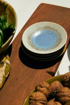 4 soucoupes en grès multicolore 11,5cm Océan - HKLIVING