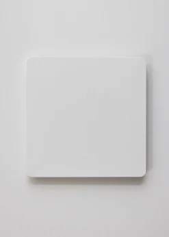 4 sous verres carrés en acier blanc 10x2cm Kiva - Metallbude