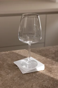 4 sous verres carrés en acier blanc 10x2cm Kiva - Metallbude