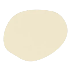 4 sous verres organiques en acier beige cashew 10x2cm Kiva - Metallbude