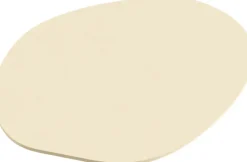 4 sous verres organiques en acier beige cashew 10x2cm Kiva - Metallbude
