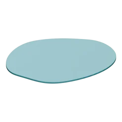 4 sous verres organiques en acier blueberry soda 10x2cm Kiva - Metallbude