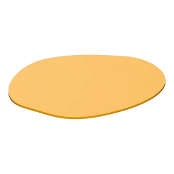4 sous verres organiques en acier mango lassi 10x2cm Kiva - Metallbude