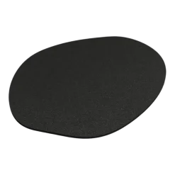 4 sous verres organiques en acier noir 10x2cm Kiva - Metallbude