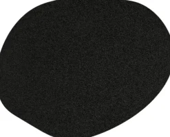 4 sous verres organiques en acier noir 10x2cm Kiva - Metallbude